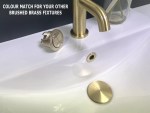 Brushed Brass Gold Toilet Push Button for Mechanical Top Flush Valve Dual Flush - Image 6