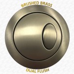 Brushed Brass Finish Toilet Push Button for Cable Flush Valve Cistern Dual Flush - Image 2