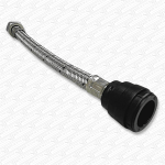 22mm x 3/4" BSP x 300mm Push-Fit Flexible Bath Tap Connector | WRAS Approved Braided Hose