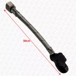 22mm x 3/4" BSP x 300mm Push-Fit Flexible Bath Tap Connector with Isolating Valve | WRAS Approved - Image 3