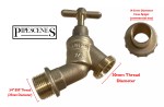 Large Outdoor Garden Tap Hose Union Bib Tap 3/4" - 25mm - Brass Commercial Size - Image 3