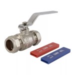 22mm Full Bore Lever Ball Valve | Universal Red & Blue Handle Isolation Valve for Hot and Cold Water