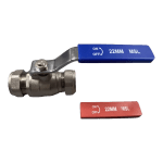 22mm Full Bore Lever Ball Valve | Universal Red & Blue Handle Isolation Valve for Hot and Cold Water - Image 3