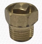 1/8" Brass Threaded Radiator Vent Nipple - Bleed Valve 9.5mm Thread