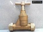 WRAS Approved Brass Mains Stopcock 15mm Stop Cock Compression Tap - Image 2
