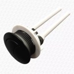 Black Toilet Push Button for Mechanical Top Flush Valve Cisterns Dual Flush