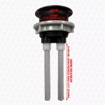 Black Toilet Push Button Dual Flush & Slimline Toilet Seat Hinge Fixing Covers - Image 4