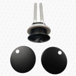 Black Toilet Push Button Dual Flush & Slimline Toilet Seat Hinge Fixing Covers - Image 9