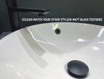 Matt Black Basin Overflow Hole Cover | Decorative Sink Finishing Cap - Image 3