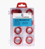 Plumbers Essential Red Fibre Washer Box - 55 Pieces for Tap Connectors & Hoses - Image 2