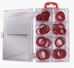 Plumbers Essential Red Fibre Washer Box - 55 Pieces for Tap Connectors & Hoses