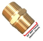 Brass Washing Machine & Dishwasher Hose Joiner | 3/4" BSP Extender Fitting - Image 3