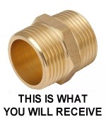 Brass Washing Machine & Dishwasher Hose Joiner | 3/4" BSP Extender Fitting - Image 2