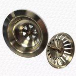 Kitchen Sink Basket Strainer Waste Drain Brushed Brass Gold for 90mm Hole - Image 2