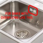 Strainer Waste for Kitchen Sink for 90mm Hole Sink Plug Drain Rectangle Overflow - Image 3