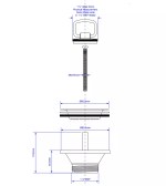 BSW6CP2H Belfast Butler Sink Waste For Weir Overflow Style Sinks + Chrome Plug - Image 3