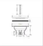 McALPINE 1.25" Waste Flush Grated Centre Pin 70mm Flange ideal for Caravan Bowls - Image 3