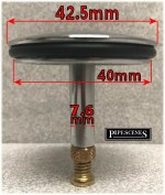 Chrome Finished 42mm Bath Replacement Pop-Up Plug | Adjustable 31mm-47mm Stem - Image 3