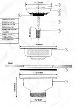 McAlpine BWST-WH Kitchen Sink Basket Strainer Waste | 113mm Flange | White Finish - Image 3