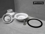 McAlpine BWST-WH Kitchen Sink Basket Strainer Waste | 113mm Flange | White Finish - Image 5