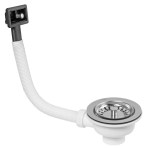 McAlpine BWSTOFRS Kitchen Sink Basket Strainer Waste | Rectangular Overflow | Polished Chrome