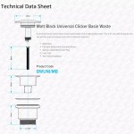 Universal Matt Black Click Clack Bathroom Sink Waste Basin Waste 'Leak Free' - Image 3