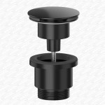 Universal Matt Black Click Clack Bathroom Sink Waste Basin Waste 'Leak Free'