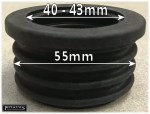 55mm x 40mm Rubber Soil Pipe Boss Adaptor Reducer for Tees & Strap Bosses etc... - Image 3
