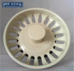 Kitchen Sink Basket Strainer Waste Plug Coloured Ivory Cream Off-White - Image 4
