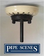 Kitchen Sink Basket Strainer Waste Plug Coloured Ivory Cream Off-White - Image 5