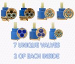 Plumbers Lever Tap Cartridge Box - 14 Mixer Tap Valves Repair Box 25mm 35mm 40mm - Image 2