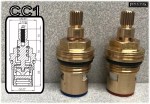CC1 / A6 Ceramic Disc Tap Cartridge Valves 20 Spline x 7.7mm PAIR - Image 2