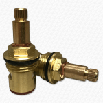24 Spline 8mm Ceramic Disc Quarter Turn Tap Valves | Pair Fits Some Bristan Taps