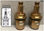 CC11 / B6 Ceramic Disc Tap Cartridge Valves 24 Spline x 7.9mm PAIR - Image 2