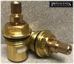 CC12 / B6 Ceramic Disc Tap Cartridge Valves 24 Spline x 8mm PAIR