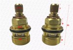 New Style Small Body Franke Type Ceramic Disc Quarter Turn Tap Valves | 28 Spline Pair - Image 2