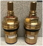 CC16 / A6 Ceramic Disc Tap Cartridge Valves 20 Spline x 7.6mm PAIR - Image 3