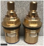 CC4 / A6 Ceramic Disc Tap Cartridge Valves 20 Spline x 7.8mm PAIR - Image 3