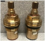 CC7 / C4 Ceramic Disc Tap Cartridge Valves 18 Spline x 8mm PAIR - Image 3