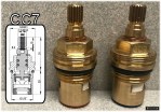 CC7 / C4 Ceramic Disc Tap Cartridge Valves 18 Spline x 8mm PAIR - Image 2