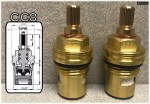 CC8 Ceramic Disc Quarter Turn Tap Valves | 28 Spline 7.6mm Replacement Pair - Image 2