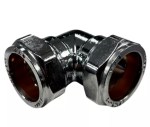 Chrome 28mm Compression 90 Degree Elbow | Right Angle Joint for 28mm Copper or Chrome Tube - Image 3