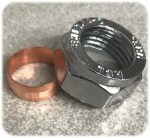 15mm Chrome Plated Compression Nut & Copper Olive - Image 2