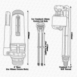 Complete Top Flush Cistern Repair Kit & Dual Flush Valve for Wickes Toilets - Image 3