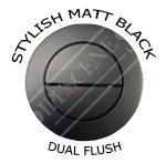Black Toilet Push Button for Mechanical Top Flush Valve Cisterns Dual Flush - Image 2