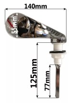 Chrome Spatula Paddle Cistern Lever Easy To Use Disabled Handle 1/2" Chrome DOCM - Image 3