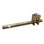 Solid Brass 102mm Cistern Lever Syphon Lift Arm | Adjustable Sliding Clamp Bracket