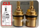 3/4" Bath Tap Ceramic Disc Cartridge Valves | A2 Profile 20 Spline Pair CL3 - Image 2