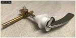 Chrome Metal Cistern Toilet Lever Handle with Universal BRASS Lift Link Arm - Image 3