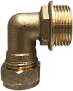 Brass Concealed Shower Adaptor Elbow 15mm x 25mm Thread (3/4" BSP) - Image 3
